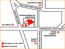 Events Centre surrounding area map